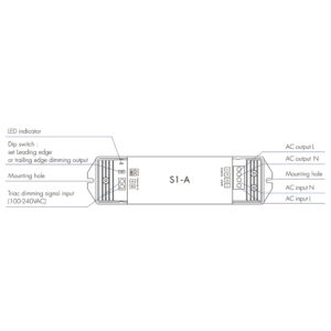 230V TRIAC pritemdymo signalo stiprintuvas S1-A 250-600W - Image 4